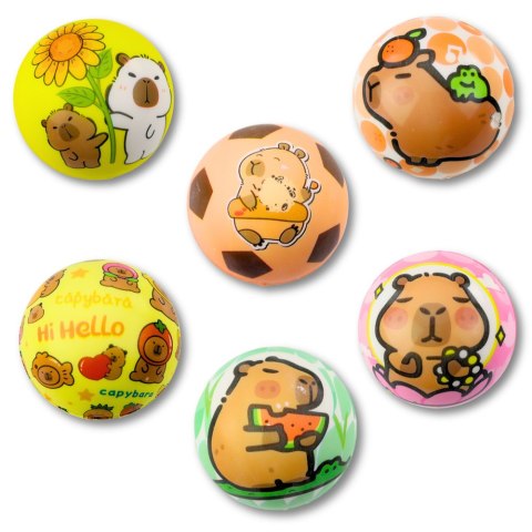 Piłka Piłeczka Piankowa Do Odbijania Zabawy Kapibara 6,5 cm LEAN TOYS