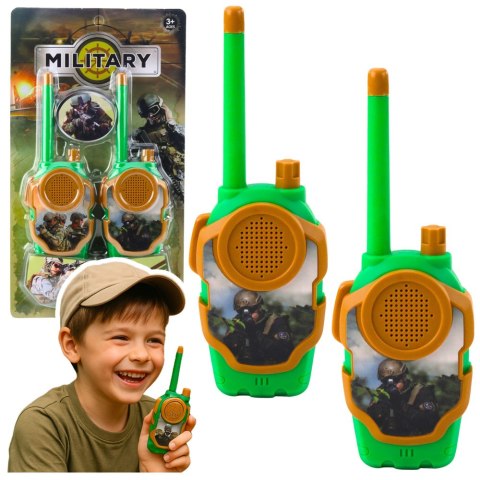 Walkie Talkie Krótkofalówki Dla Dzieci Wojskowe Militarne 10m LEAN Toys