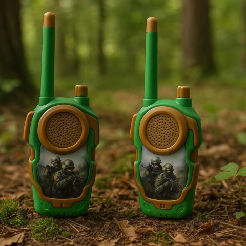 Walkie Talkie Krótkofalówki Dla Dzieci Wojskowe Militarne 10m LEAN Toys