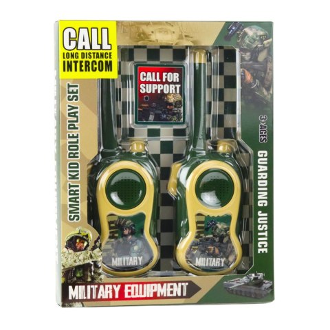Walkie Talkie Krótkofalówki Militarne Wojskowe Dla Dzieci 300m LEAN Toys
