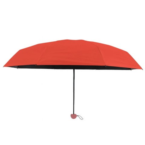 Parasolka Kieszonkowa Składana z Ochroną UV UPF 50+ Etui Czerwona 90 cm LEAN