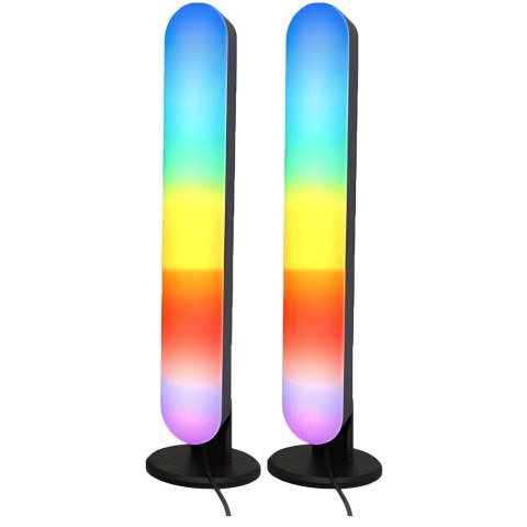 Zestaw Lampy Ambient RGB LED Gamingowe na Biurko Pilot 2 szt. LEAN