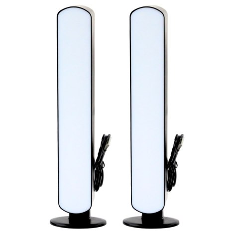 Zestaw Lampy Ambient RGB LED Gamingowe na Biurko Pilot 2 szt. LEAN