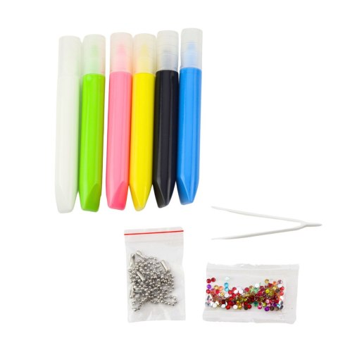 Zestaw Kreatywny DIY Witraże Breloki Dinozaury Pisaki 6 szt. LEAN Toys