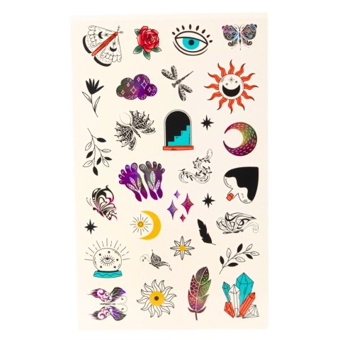 Zestaw Tatuaże Zmywalne Dla Dzieci Wzory Kwiaty 60 Wzorów LEAN TOYS