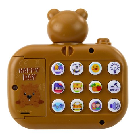 Aparat Interaktywny Kapibara Projektor Światła Dźwięki Smycz LEAN Toys