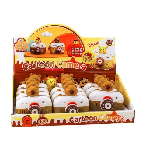 Aparat Interaktywny Kapibara Projektor Światła Dźwięki Smycz LEAN Toys