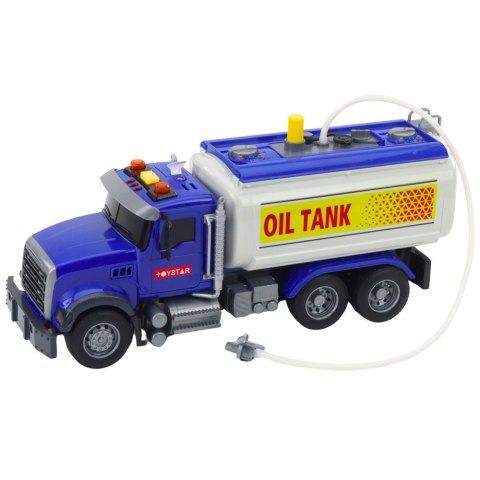 Ciężarówka Cysterna Woda Światła Dźwięki Niebieska 1:14 LEAN Toys