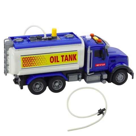 Ciężarówka Cysterna Woda Światła Dźwięki Niebieska 1:14 LEAN Toys