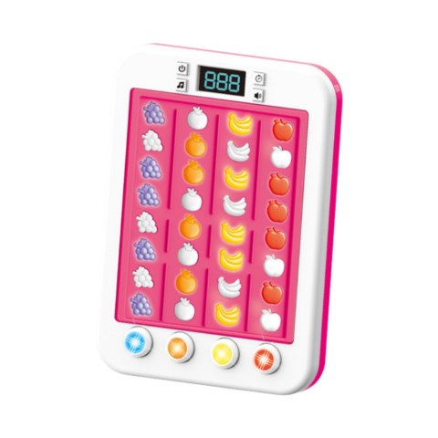 Elektroniczna Gra Rytmiczna Owoce Światła Dźwięki Różowa LEAN Toys