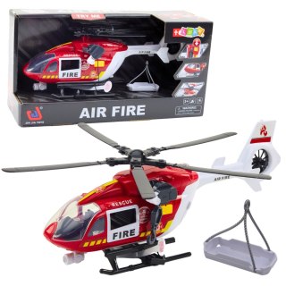 Helikopter Straży Pożarnej Hak Nosze Światła Dźwięki 1:14 LEAN Toys