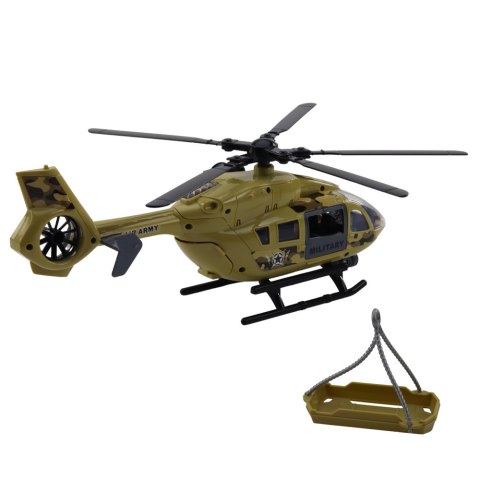 Helikopter Wojskowy Militarny Hak Nosze Światła Dźwięki 1:14 LEAN Toys