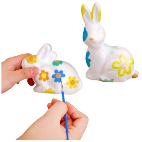 Zestaw Do Malowania Styropianowych Ozdób Zając Farby Pędzelek LEAN TOYS