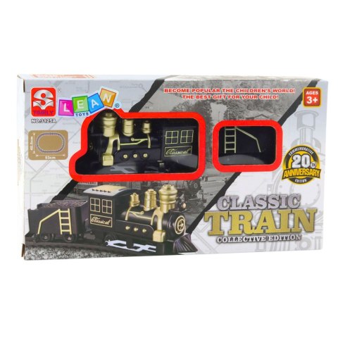 Klasyczny Pociąg Lokomotywa Wagon Towarowy Tory 53 x 48,5 cm LEAN Toys