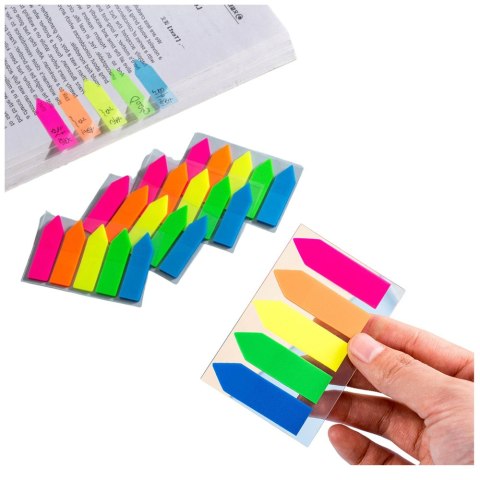 Karteczki Indeksujące Samoprzylepne Strzałki Kolorowe 45x12mm LEAN