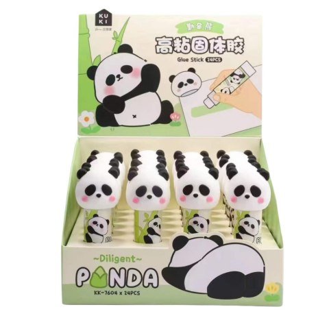 Klej W Sztyfcie Szkolny Biurowy Panda Zielony 3D LEAN