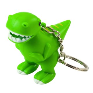 Brelok Do Kluczy Plecaka Dinozaur Latarka LED Dźwięki Mix Kolor LEAN TOYS