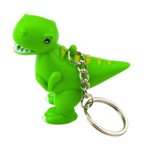 Brelok Do Kluczy Plecaka Dinozaur Latarka LED Dźwięki Mix Kolor LEAN TOYS