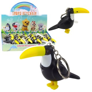 Brelok Do Kluczy Plecaka Tukan Latarka LED Dźwięki LEAN TOYS