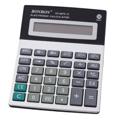 Kalkulator Biurowy Ronbon KK-8875-12 Duży Wyświetlacz 12-Cyfrowy LEAN