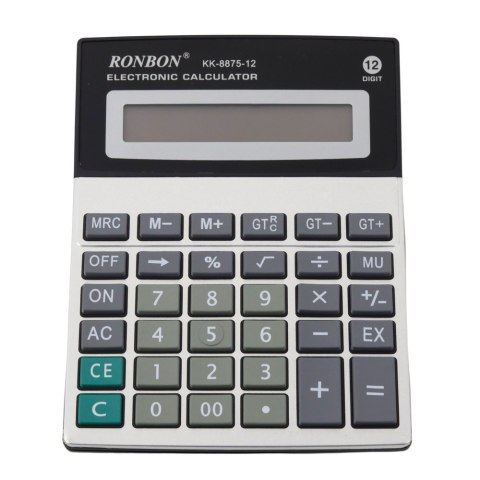 Kalkulator Biurowy Ronbon KK-8875-12 Duży Wyświetlacz 12-Cyfrowy LEAN