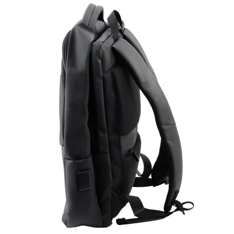 Plecak Miejski Biznesowy USB Kieszeń Na Laptopa Czarny 16L 41cm LEAN