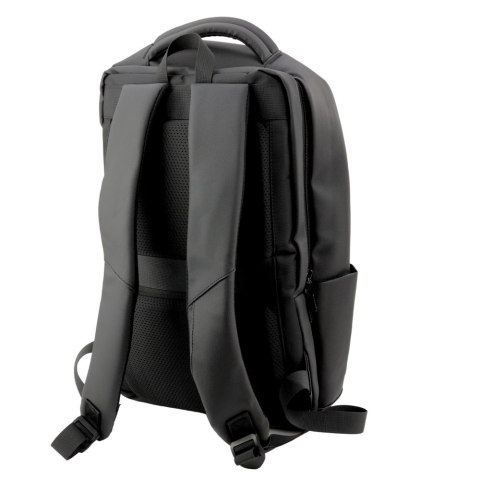 Plecak Miejski Biznesowy USB Kieszeń Na Laptopa Czarny 16L 41cm LEAN