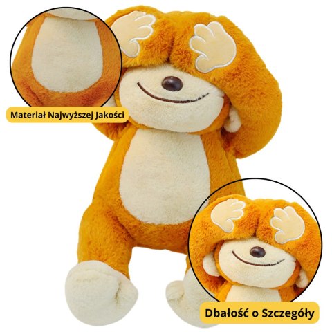 Pluszowa Maskotka Przytulanka Małpka Z Magnesami Brązowa 23cm LEAN Toys
