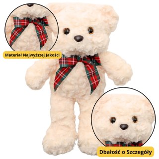 Pluszowa Maskotka Przytulanka Miś Z Kokardą Biały 30cm LEAN Toys