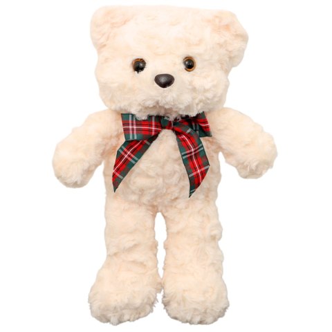 Pluszowa Maskotka Przytulanka Miś Z Kokardą Biały 30cm LEAN Toys
