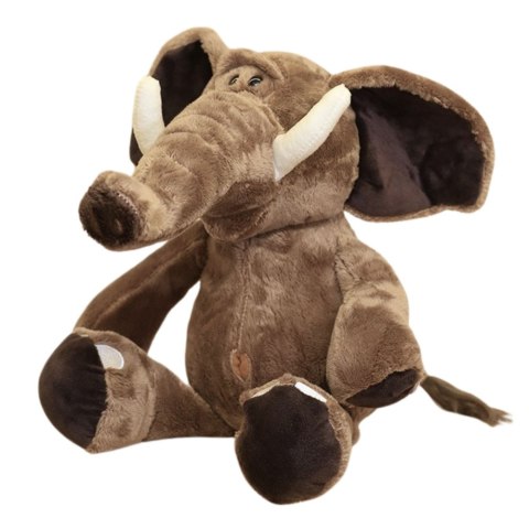 Pluszowa Maskotka Przytulanka Słoń Z Dużymi Uszami Brązowy 22cm LEAN Toys