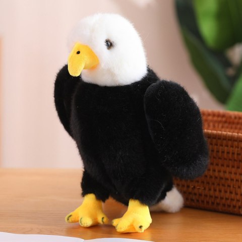 Pluszowy Orzeł Ptak Pluszak Maskotka Przytulanka Czarno Biały 25cm LEAN Toys
