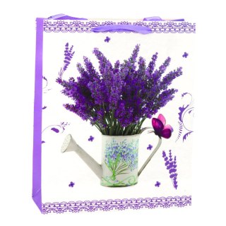 Torba Prezentowa Papierowa Lawenda 32 x 26 x 12 cm LEAN