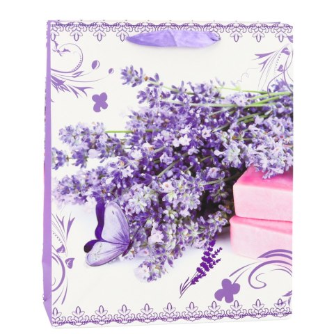Torba Prezentowa Papierowa Lawenda 32 x 26 x 12 cm LEAN