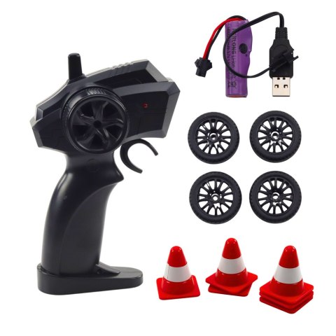 Auto Sportowe Drift Wymienne Koła Zdalnie Sterowany RC 4WD Czerwone Sport LEAN Toys