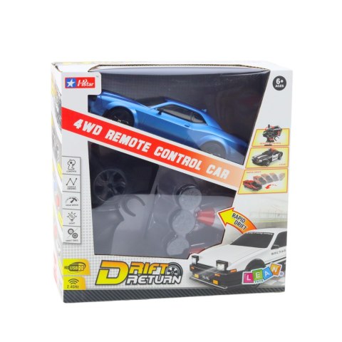 Auto Sportowe Drift Wymienne Koła Zdalnie Sterowany RC 4WD Niebieskie Sport LEAN Toys