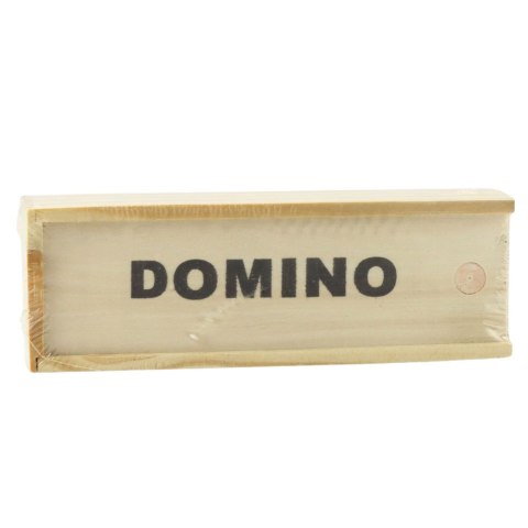 Gra Logiczna Rodzinna Domino 32 Płytki Drewniane Czarne LEAN TOYS