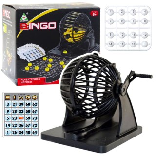 Gra Rodzinna Bingo Maszyna Losująca Klasyczna 80 Kulek 20 Kart LEAN Toys