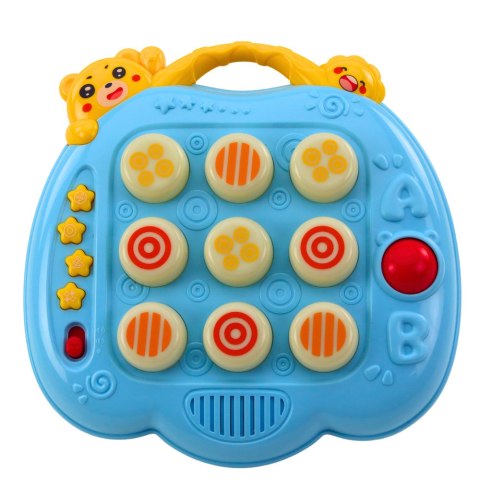 Gra Zręcznościowa Whac-A-Mole Młotek Dla Malucha Niebieska LEAN Toys
