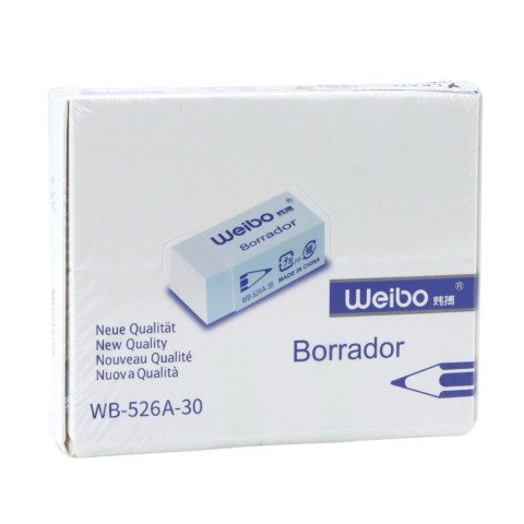 Gumka Do Mazania Biała Szkolna Biurowa WB-526A -30 4cm LEAN