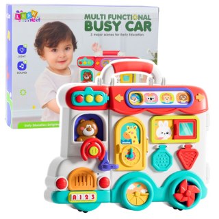 Interaktywny Samochód Edukacyjny Plansza Światła Dźwięki Kolorowy LEAN Toys