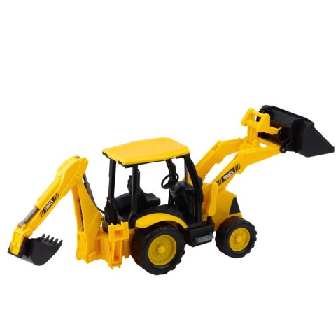 Koparka Budowlana Z Napędem Ruchome Dwie Łyżki Żółta LEAN Toys