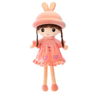 Lalka Szmacianka Miękka Pluszowa Różowa Sukienka Z Falbanką 45cm LEAN Toys