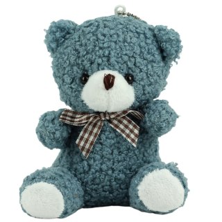 Miś Pluszowy Brelok Zawieszka Ozdoba Granatowy 8cm LEAN TOYS
