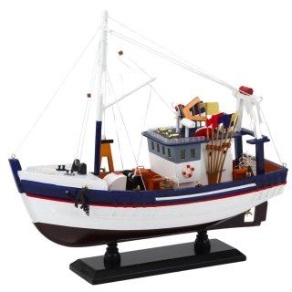 Model Kolekcjonerski Dekoracyjny Statek Kuter Rybacki Wyposażony 37x34cm LEAN Toys