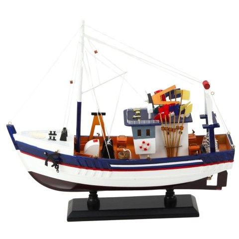 Model Kolekcjonerski Dekoracyjny Statek Kuter Rybacki Wyposażony 37x34cm LEAN Toys