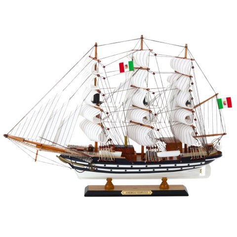 Model Kolekcjonerski Dekoracyjny Statek Żaglowiec Amerigo Vespucci 64x46cm LEAN Toys