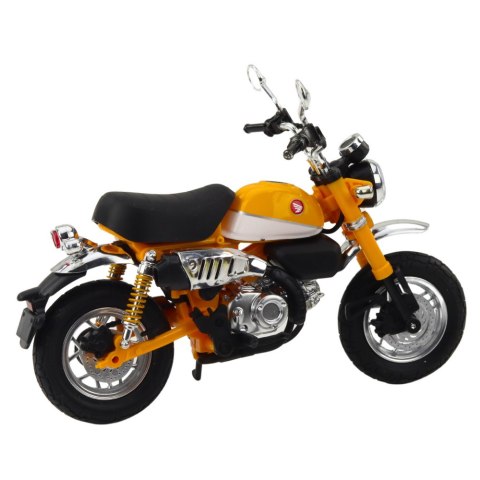 Motocykl Retro Klasyczny Metalowy Światła Żółty 1:12 LEAN Toys