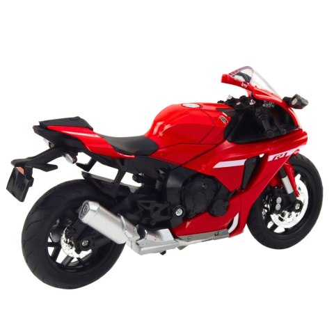 Motocykl Sportowy Metalowy Światła Dźwięki Czerwony R1 1:12 LEAN Toys