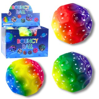 Piłeczka Z Wgłębieniami Do Odbijania Ugniatania Piankowa Kolorowa 10cm LEAN TOYS